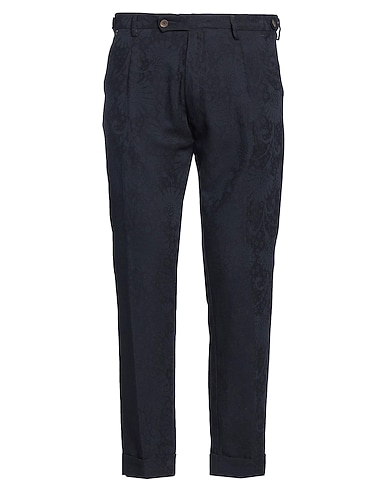 MESSAGERIE Casual trouser PATRIZIO PISCAGLIA Midnight blue 75% Cotton, 25% Linen