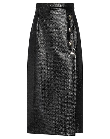 AMEN Midi-Rock Schwarz 71% Baumwolle, 22% Polyester, 5% Andere Fasern, 2% Polyurethan