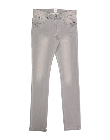 BOSS Denim trousers Grey 86% Cotton, 8% Polyester, 5% Viscose, 1% Elastane