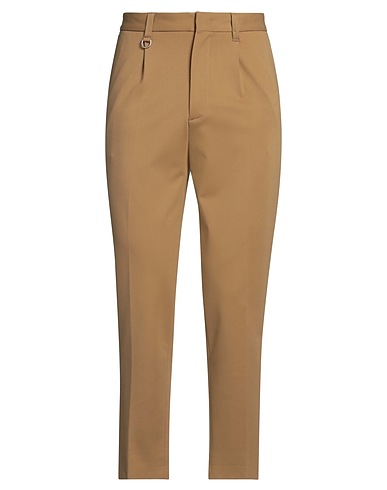 PAOLO PECORA Casual pants Camel 67% Viscose, 28% Polyamide, 5% Elastane