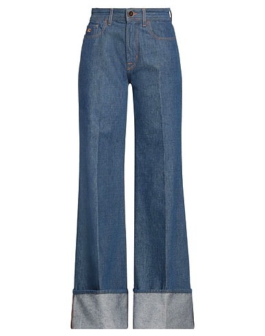 JACOB COHЁN Denim trousers Blue 100% Cotton, Polyester