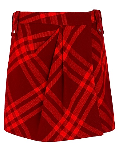 BURBERRY Mini skirt Red 100% Wool
