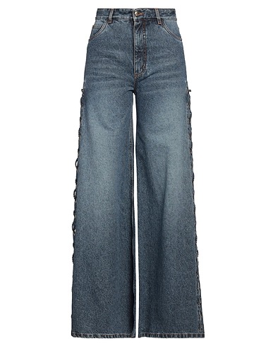 CHLOÉ Denim trousers Blue 87% Cotton, 13% Hemp, Brass