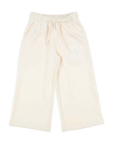 BURBERRY Pantalone Panna 100% Cotone