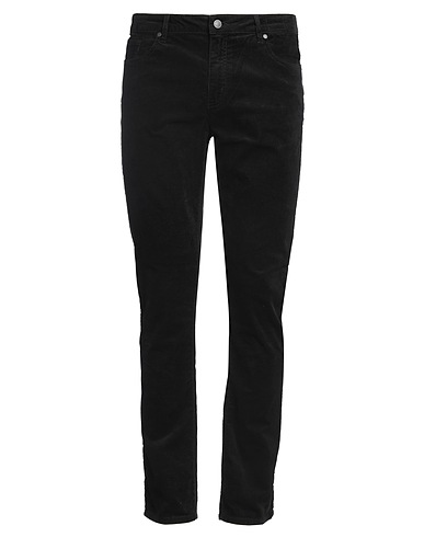 ZADIG&VOLTAIRE Casual trouser Black 98% Cotton, 2% Elastane, Cow leather