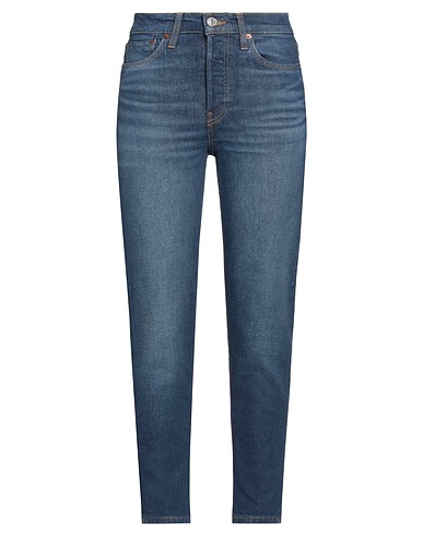 RE/DONE Denim trousers Blue 76% Cotton, 20% Recycled cotton, 3% Polyester, 1% Elastane