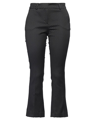 MESSAGERIE Casual trouser PATRIZIO PISCAGLIA Black 60% Cotton, 37% Polyester, 3% Elastane