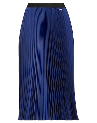 ARMANI EXCHANGE Midi skirt Midnight blue 100% Polyester, Elastane