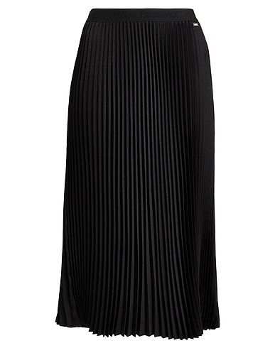 ARMANI EXCHANGE Midi skirt NERO 100% Polyester, Elastane
