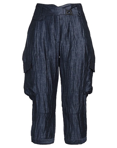 ERMANNO SCERVINO Casual pants Blue 88% Linen, 12% Silk