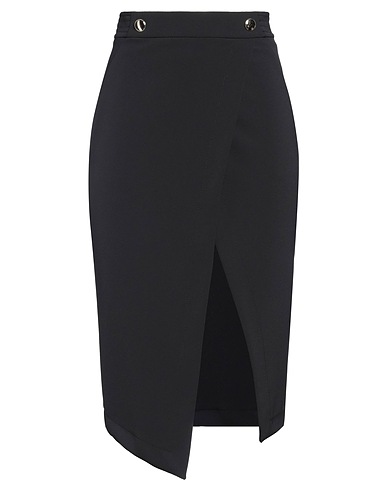 KAOS Midi skirt Black 96% Polyester, 4% Elastane