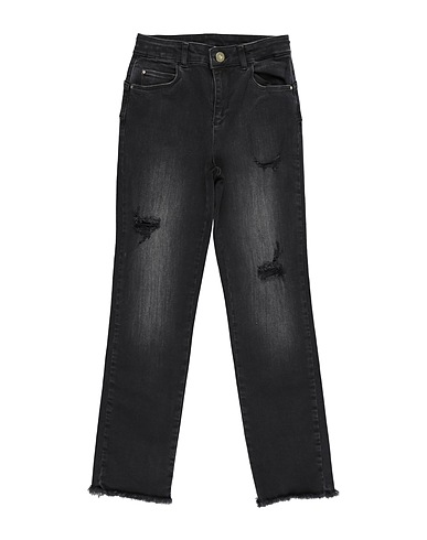 LIU •JO Denim trousers Black 98% Cotton, 2% Elastane