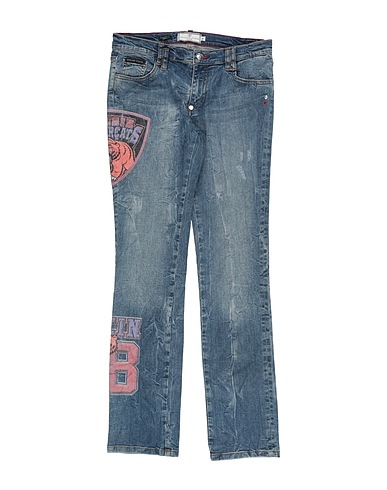 PHILIPP PLEIN Denim pants BLU 98% Cotton, 2% Elastane