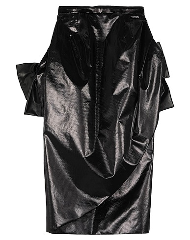 MAISON MARGIELA Юбка миди Чёрный 100% Полиэстер, Хлопок, Эластан, Полиуретан