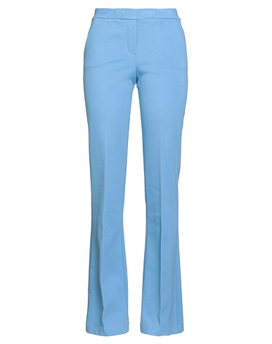1-ONE Casual trouser Light blue 69% Viscose, 25% Polyamide, 6% Elastane