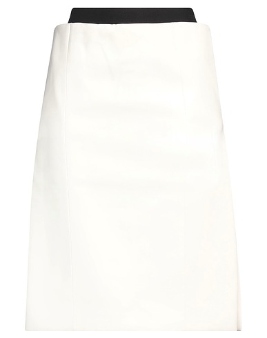SACAI Midi skirt White 100% Polyurethane, Nylon, Cotton