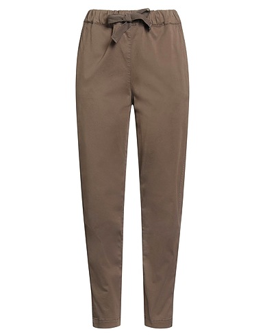 SEMICOUTURE Casual trouser Military green 97% Cotton, 3% Elastane