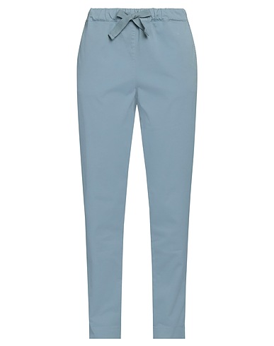 SEMICOUTURE Casual trouser Sky blue 97% Cotton, 3% Elastane