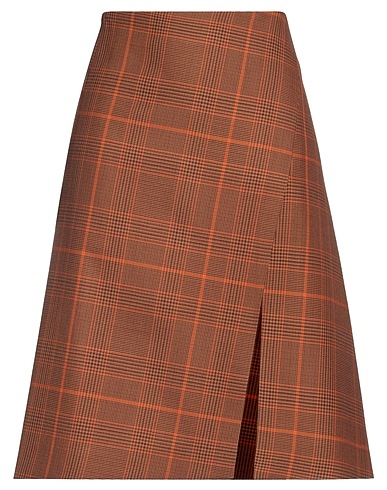 STELLA McCARTNEY Midi skirt Brown 100% Wool