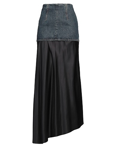 MM6 MAISON MARGIELA Long skirt Black 100% Cotton, Viscose