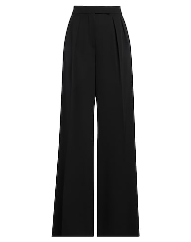MAX MARA Casual trouser Black 98% Virgin Wool, 2% Elastane