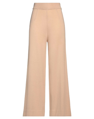 OTTOD'AME Casual trouser Beige 50% Virgin Wool, 50% Acrylic