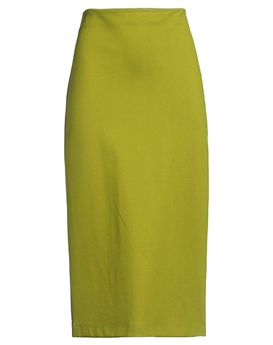 WEILI ZHENG Midi-Rock Grün 68% Baumwolle, 27% Polyester, 5% Elastan