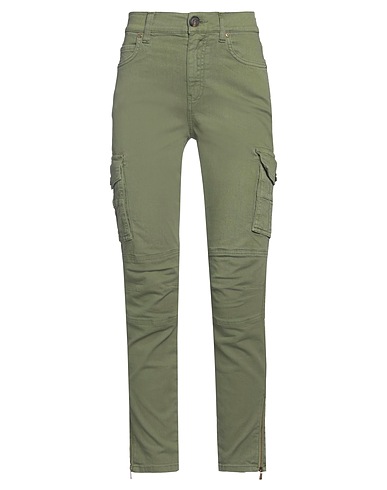 PINKO Casual trouser DENIM Military green 98% Cotton, 2% Elastane