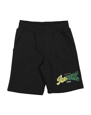 ICEBERG Shorts & Bermuda Black 85% Cotton, 15% Polyester