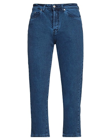LIU •JO MAN Denim trousers Azure 99% Cotton, 1% Elastane