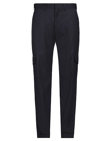 LARDINI Casual trouser Midnight blue 98% Wool, 2% Elastane