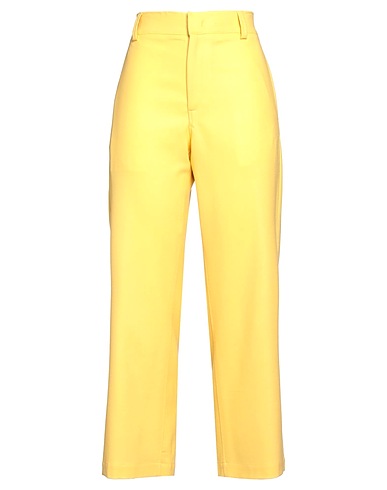 GRIFONI Casual trouser Yellow 98% Virgin Wool, 2% Elastane