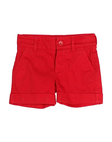 FAY Denim shorts Red 97% Cotton, 3% Elastane