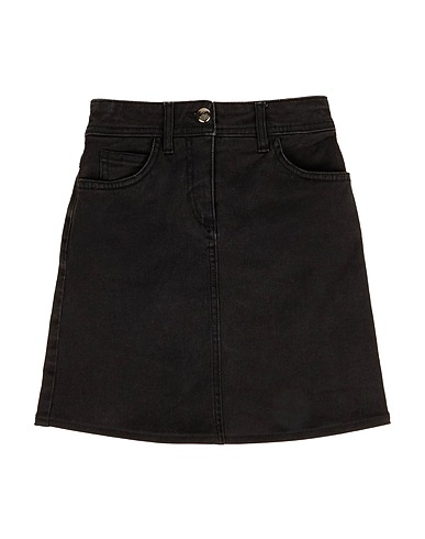 FAY Denim skirt Black 98% Cotton, 2% Elastane
