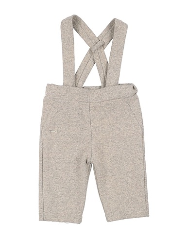 LE BEBÉ Casual trouser Light grey 94% Cotton, 6% Elastane, Wool, Polyamide, Other Fibres