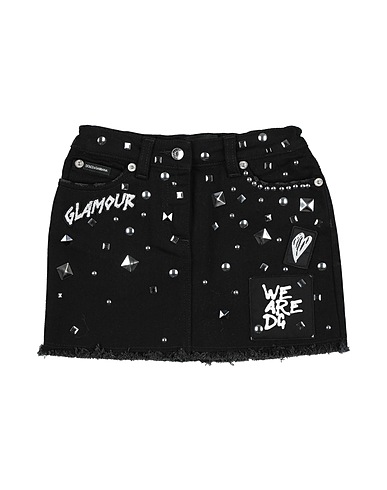 DOLCE&GABBANA Denim skirt Black 98% Cotton, 2% Elastane