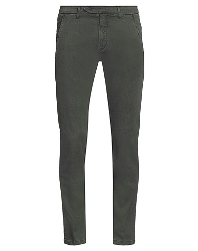 ROŸ ROGER'S Casual trouser Military green 49% Cotton, 49% Lyocell, 2% Elastane