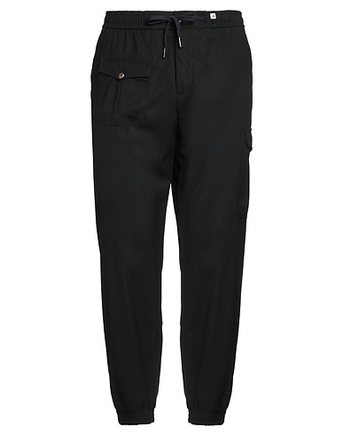 MYTHS Casual pants Black 68% Polyester, 30% Viscose, 2% Elastane