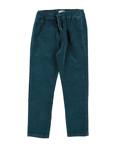 PAOLO PECORA Casual trouser Deep teal 98% Cotton, 2% Elastane
