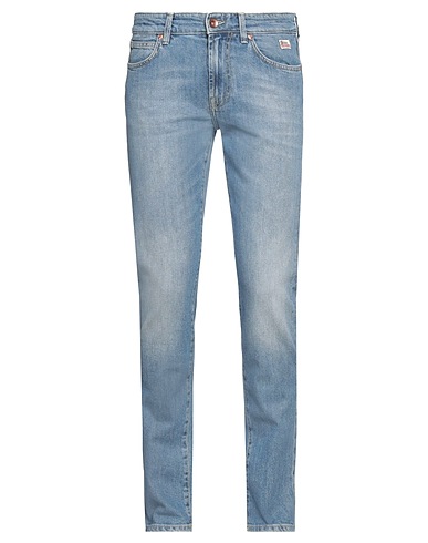 ROŸ ROGER'S Denim trousers Blue 98% Cotton, 2% Elastane