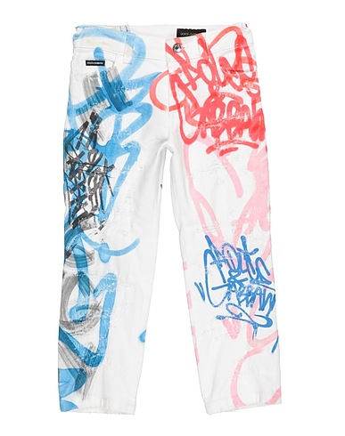 DOLCE&GABBANA Denim pants White 98% Cotton, 2% Elastane