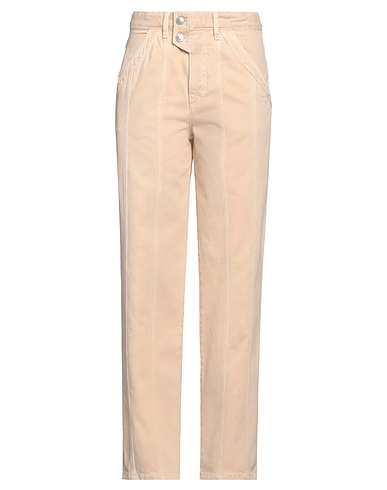 MARANT ÉTOILE Denim trousers Beige 100% Cotton