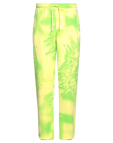 MARCELO BURLON Casual trouser Lime green 100% Cotton