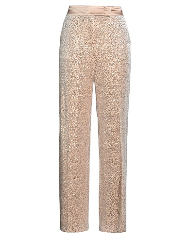 PESERICO Casual trouser Beige 92% Polyester, 8% Elastane, Silk