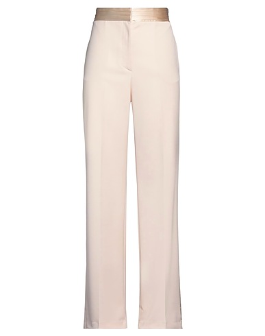 SEMICOUTURE Casual trouser Cream 54% Polyester, 44% Virgin Wool, 2% Elastane