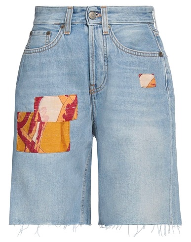 ROŸ ROGER'S Denim shorts Blue 100% Cotton