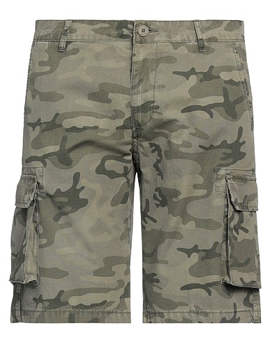LIU •JO MAN Shorts & Bermuda Military green 100% Cotton