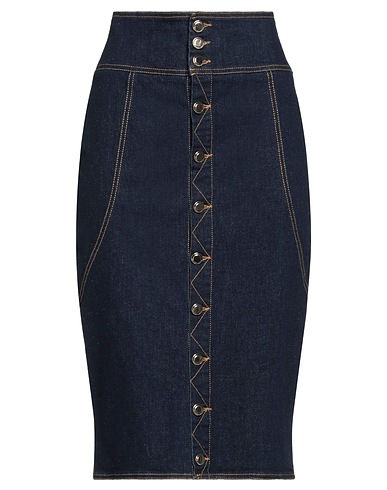 SILVIAN HEACH Denim skirt Blue 98% Cotton, 2% Elastane