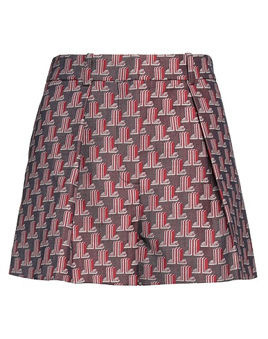 LANVIN Shorts & Bermuda Burgundy 100% Cotton, Buffalo Horn