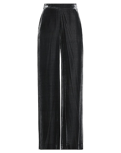MALÌPARMI Wide-leg trousers ANTRACITE 80% Viscose, 20% Silk